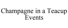 CHAMPAGNE IN A TEACUP EVENTS trademark
