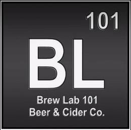 BL BREW LAB 101 BEER & CIDER CO. trademark