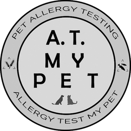 A.T. MY PET PET ALLERGY TESTING ALLERGYTEST MY PET trademark