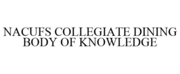 NACUFS COLLEGIATE DINING BODY OF KNOWLEDGE trademark