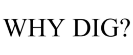 WHY DIG? trademark