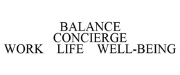 BALANCE CONCIERGE WORK LIFE WELL-BEING trademark