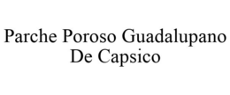PARCHE POROSO GUADALUPANO DE CAPSICO trademark