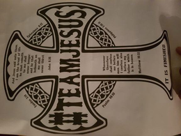 #TEAMJESUS.  EXODUS 3:14, EPHESIANS 6:12, JOHN 6:35, PSALM 46:10, PHILIPPIANS 2:10-11, MATTHEW 10:32 trademark