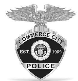 COMMERCE CITY POLICE EST. 1952 STATE OF COLORADO 1876 NIL SINE NUMINE trademark