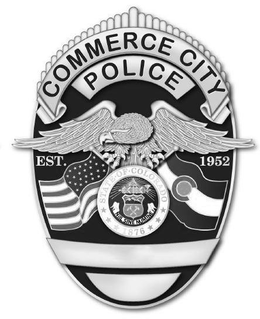COMMERCE CITY POLICE EST. 1952 STATE OF COLORADO NIL SINE NUMINE 1876 trademark