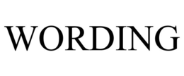 WORDING trademark
