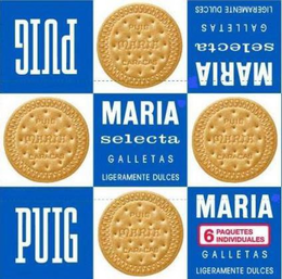 MARIA PUIG SELECTA GALLETAS LIGERAMENTE DULCES MARIA SELECTA GALLETAS LIGERAMENTE DULCES PUIG. MARIA GALLETAS 6 PAQUETES INDIVIDUALES LIGERAMENTE DULCES trademark