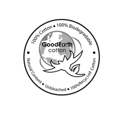 GOODEARTH COTTON · 100% COTTON · 100% BIODEGRADABLE · NATURAL CONTENT · UNBLEACHED · 100% RECYCLED COTTON trademark