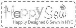 HAPPY SEW HAPPILY DESIGNED & SEWN IN NYC trademark