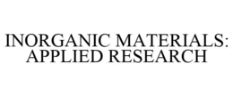 INORGANIC MATERIALS: APPLIED RESEARCH trademark