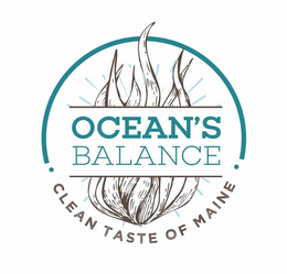 OCEAN'S BALANCE CLEAN TASTE OF MAINE trademark