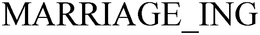 MARRIAGE_ING trademark