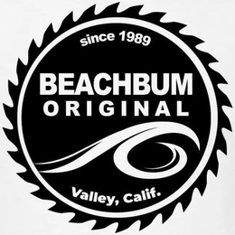 BEACHBUM ORIGINAL SINCE 1989  VALLEY, CALIFORNIA trademark