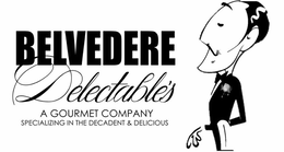 BELVEDERE DELECTABLE'S A GOURMET COMPANY SPECIALIZING IN THE DECADENT & DELICIOUS trademark