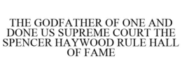 THE GODFATHER OF ONE AND DONE US SUPREME COURT THE SPENCER HAYWOOD RULE HALL OF FAME trademark