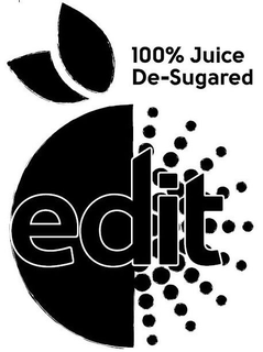 EDIT 100% JUICE DE-SUGARED trademark