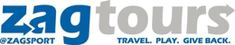 ZAGTOURS @ZAGSPORT TRAVEL. PLAY. GIVE BACK. trademark