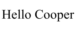 HELLO COOPER trademark