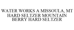 WATER WORKS A MISSOULA, MT HARD SELTZERMOUNTAIN BERRY HARD SELTZER trademark