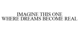 IMAGINE THIS ONE WHERE DREAMS BECOME REAL trademark