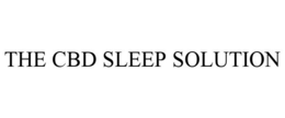 THE CBD SLEEP SOLUTION trademark