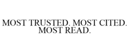 MOST TRUSTED. MOST CITED. MOST READ. trademark