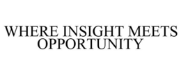 WHERE INSIGHT MEETS OPPORTUNITY trademark