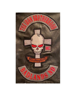 THE IRON BROTHERHOOD MC MO THEAGHLACH BADLANDS ND trademark