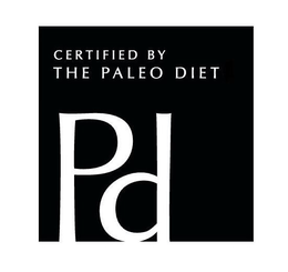 CERTIFIED BY THE PALEO DIET PD trademark