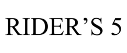 RIDER'S 5 trademark
