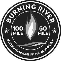 BURNING RIVER ENDURANCE RUN & RELAY 100 MILE 5O MILE trademark