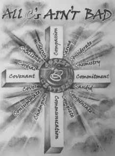 ALL C'S AIN'T BAD COMPASSION COMMITMENT COMMUNICATION COVENANT CORDIAL CHALLENGE CHERISH CARING CONSIDERATE CHEMISTRY CANDID COMPENSATE COMPLETE CHAMPION CONSUMMATE COVER CHRIST CENTERED trademark