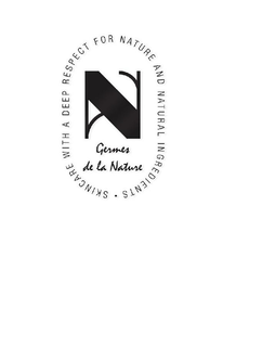 N GERMES DE LA NATURE · SKINCARE WITH ADEEP RESPECT FOR NATURE AND NATURAL INGREDIENTS trademark
