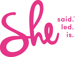 SHE SAID. SHE LED. SHE IS. trademark