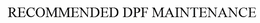 RECOMMENDED DPF MAINTENANCE trademark