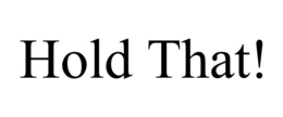 HOLD THAT! trademark