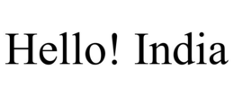 HELLO! INDIA trademark