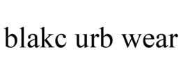 BLAKC URB WEAR trademark