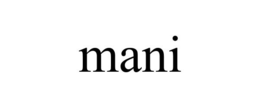MANI trademark