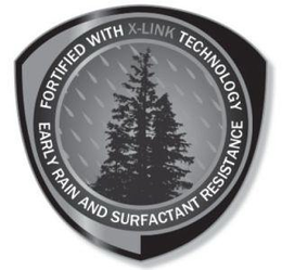 FORTIFIED WITH X-LINK TECHNOLOGY EARLY RAIN AND SURFACTANT RESISTANCE trademark
