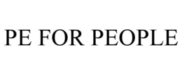 PE FOR PEOPLE trademark
