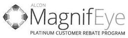 ALCON MAGNIFEYE PLATINUM CUSTOMER REBATE PROGRAM trademark