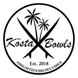 KÖSTA BOWLS EST. 2018 #HIGHTIDESBOWLVIBES trademark