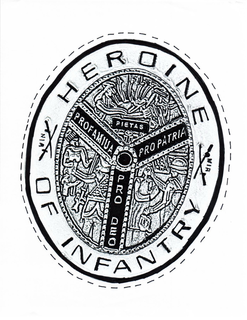 HEROINE OF INFANTRY NIA NIA PRO FAMILIA PRO DEO PRO PATRIA PIETAS trademark