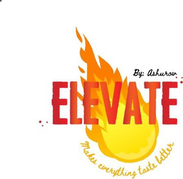 ELEVATE MAKES EVERYTHING TASTE BETTER BY: ASHUROV trademark