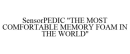 SENSORPEDIC "THE MOST COMFORTABLE MEMORY FOAM IN THE WORLD" trademark