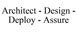 ARCHITECT - DESIGN - DEPLOY - ASSURE trademark