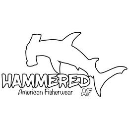 HAMMERED AMERICAN FISHERWEAR AF trademark