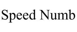 SPEED NUMB trademark